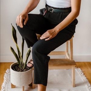 Polka-dot drapey pants